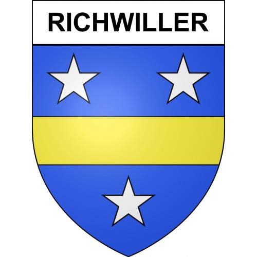Richwiller 68 ville sticker blason écusson autocollant adhésif