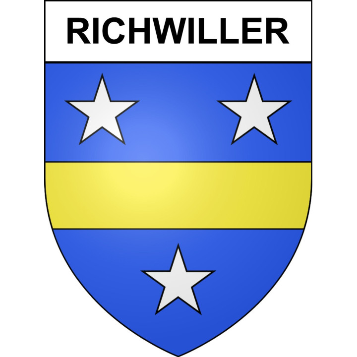 Richwiller 68 ville sticker blason écusson autocollant adhésif