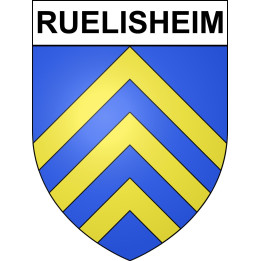 Ruelisheim 68 ville sticker blason écusson autocollant adhésif
