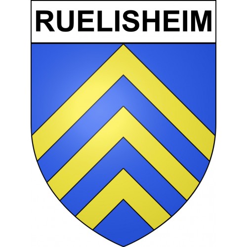 Pegatinas escudo de armas de Ruelisheim adhesivo de la etiqueta engomada
