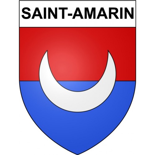 Pegatinas escudo de armas de Saint-Amarin adhesivo de la etiqueta engomada