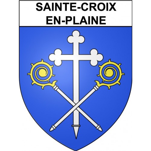 Sainte-Croix-en-Plaine Sticker wappen, gelsenkirchen, augsburg, klebender aufkleber