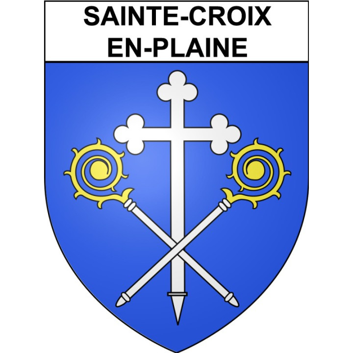 Sainte-Croix-en-Plaine Sticker wappen, gelsenkirchen, augsburg, klebender aufkleber