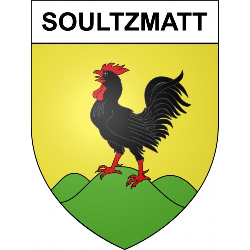 Soultzmatt 68 ville sticker blason écusson autocollant adhésif