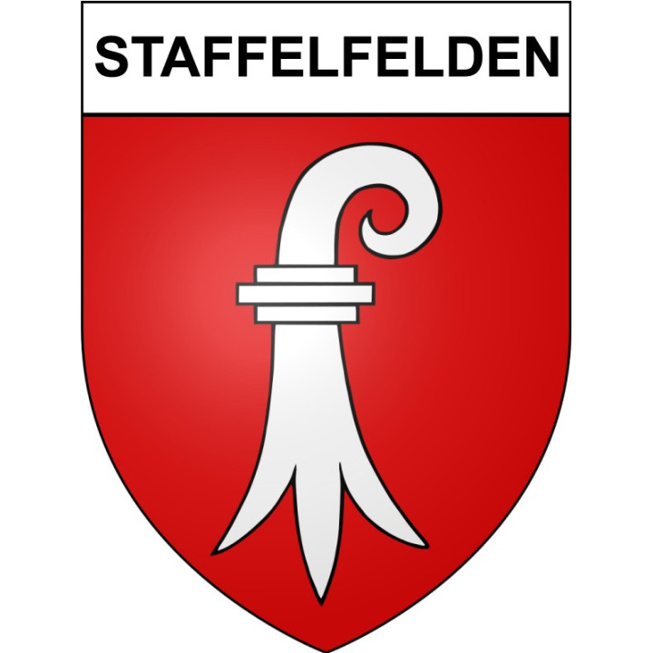 Pegatinas escudo de armas de Staffelfelden adhesivo de la etiqueta engomada