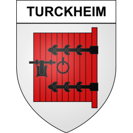 Pegatinas escudo de armas de Turckheim adhesivo de la etiqueta engomada