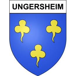 Pegatinas escudo de armas de Ungersheim adhesivo de la etiqueta engomada