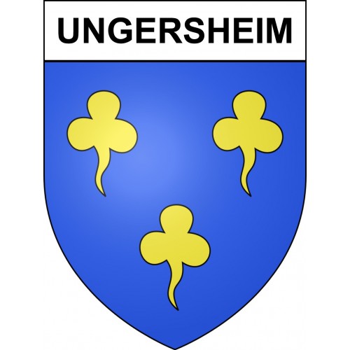 Pegatinas escudo de armas de Ungersheim adhesivo de la etiqueta engomada