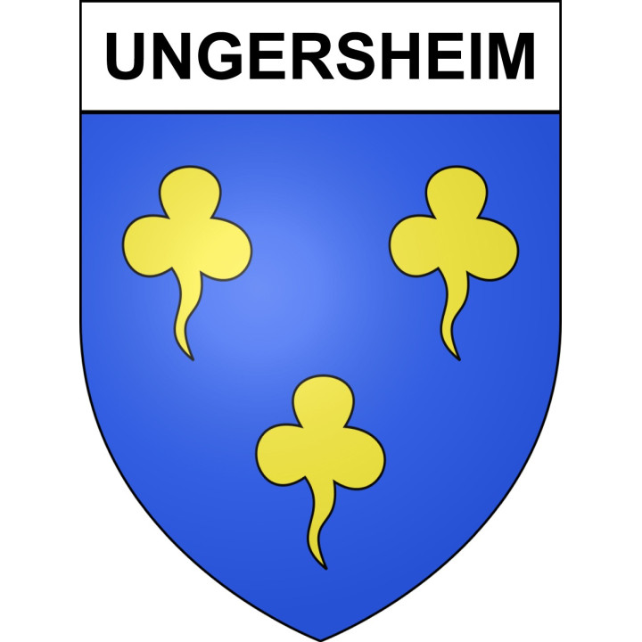Pegatinas escudo de armas de Ungersheim adhesivo de la etiqueta engomada