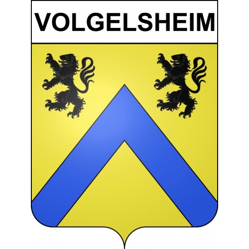 Volgelsheim 68 ville sticker blason écusson autocollant adhésif