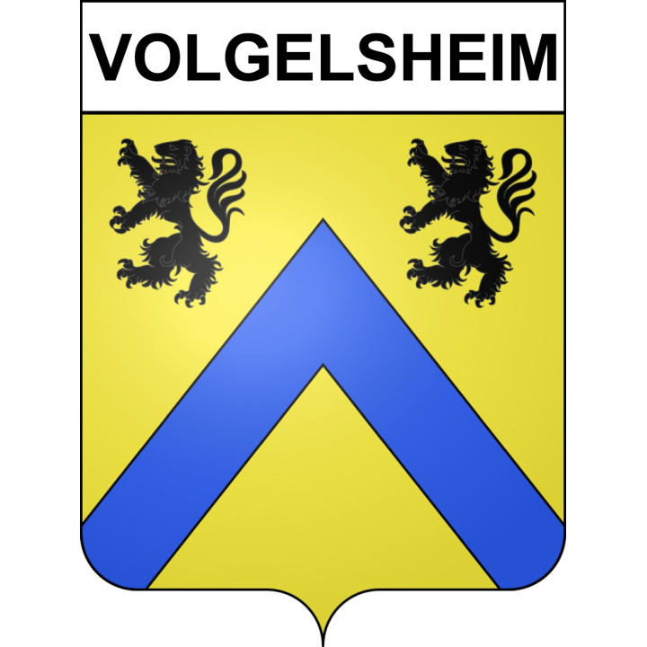 Volgelsheim 68 ville sticker blason écusson autocollant adhésif