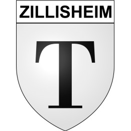 Pegatinas escudo de armas de Zillisheim adhesivo de la etiqueta engomada