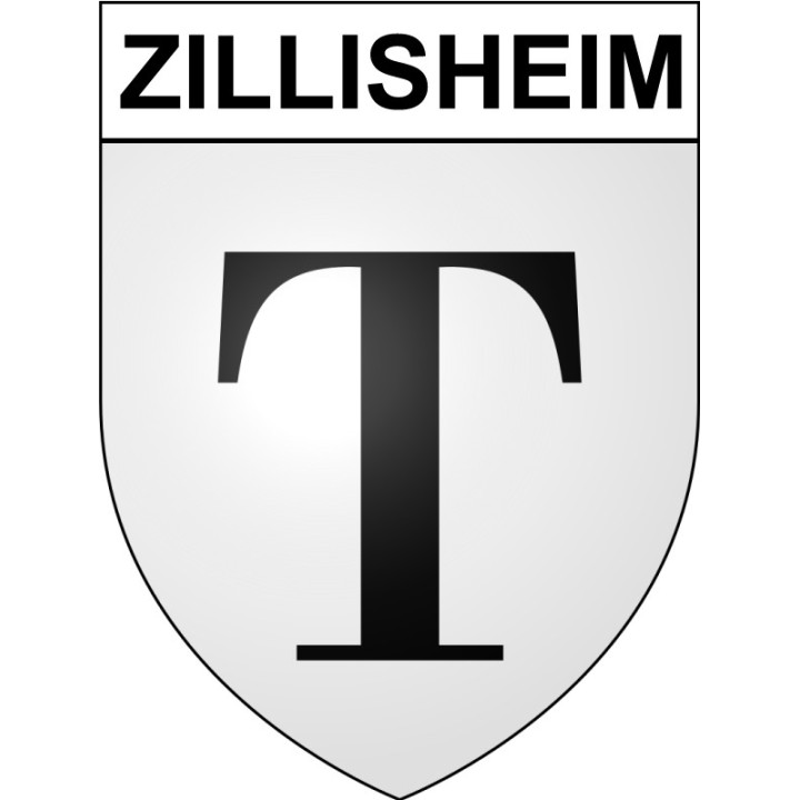 Pegatinas escudo de armas de Zillisheim adhesivo de la etiqueta engomada