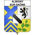 Albigny-sur-Saône Sticker wappen, gelsenkirchen, augsburg, klebender aufkleber