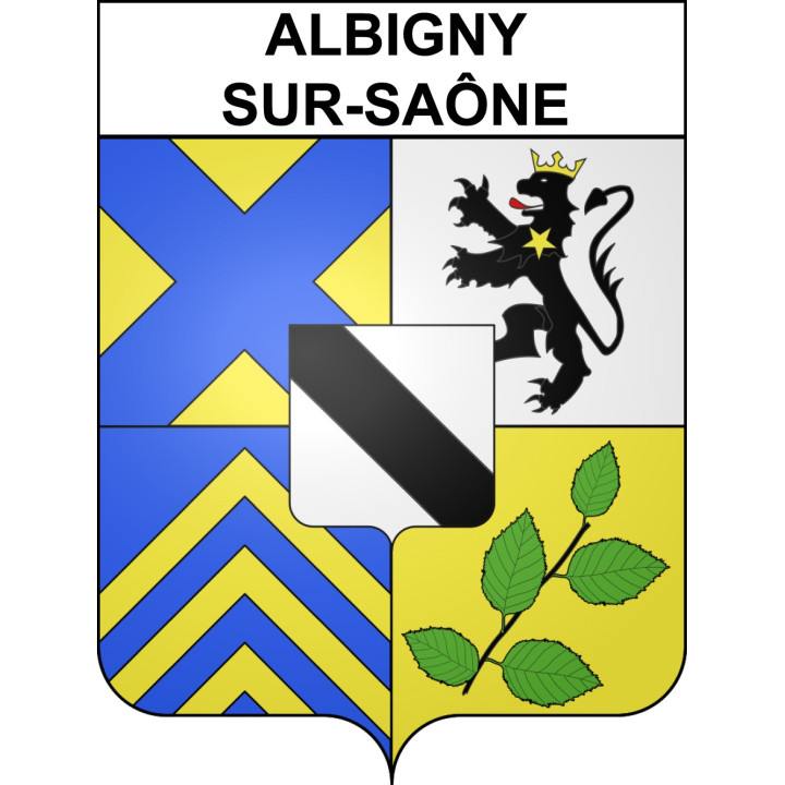 Albigny-sur-Saône 69 ville sticker blason écusson autocollant adhésif