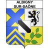 Albigny-sur-Saône Sticker wappen, gelsenkirchen, augsburg, klebender aufkleber