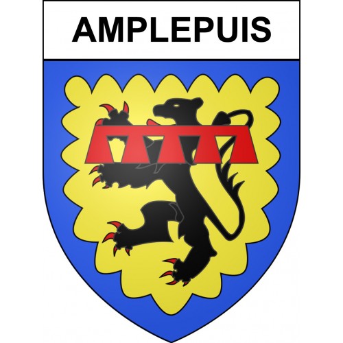 Amplepuis 69 ville sticker blason écusson autocollant adhésif