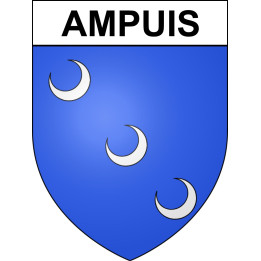 Pegatinas escudo de armas de Ampuis adhesivo de la etiqueta engomada
