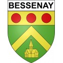 Stickers coat of arms Bessenay adhesive sticker