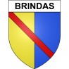 Brindas 69 ville sticker blason écusson autocollant adhésif