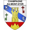 Champagne-au-Mont-d'Or 69 ville sticker blason écusson autocollant adhésif
