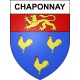 Pegatinas escudo de armas de Chaponnay adhesivo de la etiqueta engomada