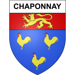 Chaponnay Sticker wappen, gelsenkirchen, augsburg, klebender aufkleber