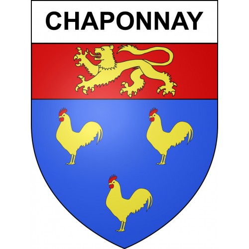 Chaponnay 69 ville sticker blason écusson autocollant adhésif