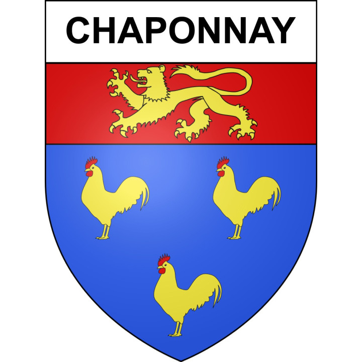 Chaponnay Sticker wappen, gelsenkirchen, augsburg, klebender aufkleber