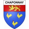 Pegatinas escudo de armas de Chaponnay adhesivo de la etiqueta engomada