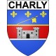 Charly Sticker wappen, gelsenkirchen, augsburg, klebender aufkleber