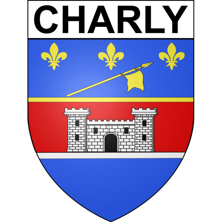 Charly 69 ville sticker blason écusson autocollant adhésif
