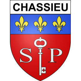 Chassieu Sticker wappen, gelsenkirchen, augsburg, klebender aufkleber