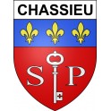 Chassieu Sticker wappen, gelsenkirchen, augsburg, klebender aufkleber