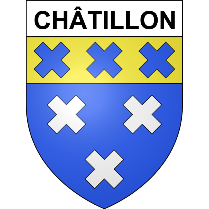 Châtillon 69 ville sticker blason écusson autocollant adhésif