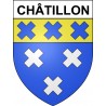 Pegatinas escudo de armas de Châtillon adhesivo de la etiqueta engomada