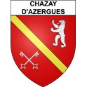 Chazay-d'Azergues Sticker wappen, gelsenkirchen, augsburg, klebender aufkleber