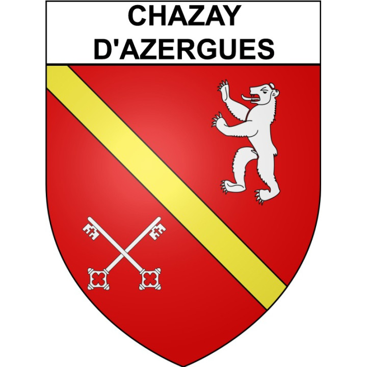 Chazay-d'Azergues69 ville sticker blason écusson autocollant adhésif