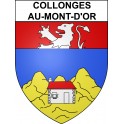 Pegatinas escudo de armas de Collonges-au-Mont-d'Or adhesivo de la etiqueta engomada