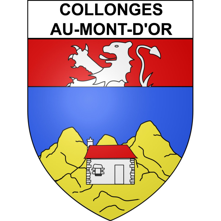 Collonges-au-Mont-d'Or Sticker wappen, gelsenkirchen, augsburg, klebender aufkleber