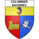 Pegatinas escudo de armas de Colombier-Saugnieu adhesivo de la etiqueta engomada