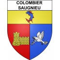Pegatinas escudo de armas de Colombier-Saugnieu adhesivo de la etiqueta engomada