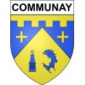 Communay 69 ville sticker blason écusson autocollant adhésif
