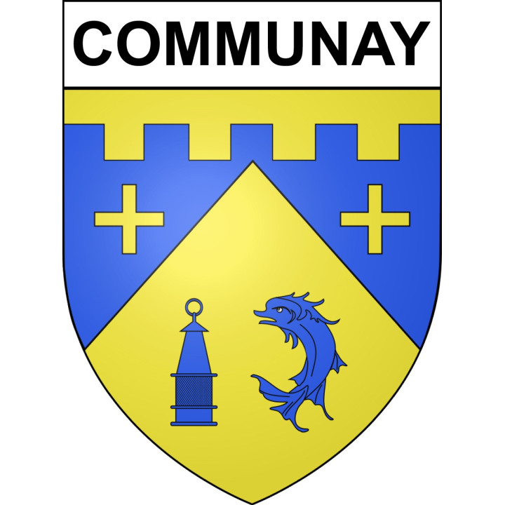 Communay 69 ville sticker blason écusson autocollant adhésif