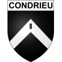 Pegatinas escudo de armas de Condrieu adhesivo de la etiqueta engomada