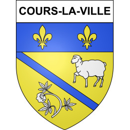 Stickers coat of arms Cours-la-Ville adhesive sticker