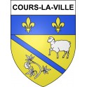 Pegatinas escudo de armas de Cours-la-Ville adhesivo de la etiqueta engomada