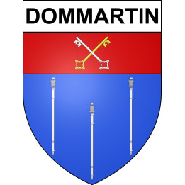 Dommartin 69 ville sticker blason écusson autocollant adhésif