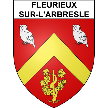 Fleurieux-sur-l'Arbresle 69 ville sticker blason écusson autocollant adhésif