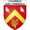 Pegatinas escudo de armas de Fleurieux-sur-l'Arbresle adhesivo de la etiqueta engomada